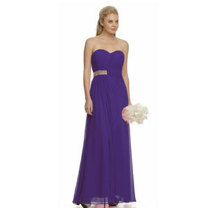 NWT Strapless Purple Sweetheart Neck Size Sm